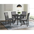 Pemberly Row Transitional Standard Height Side Chair Set in Gray