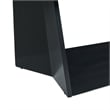 Pemberly Row Contemporary Square End Table with White Marble Top