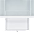Pemberly Row Modern Glass Top 2PC Vanity Set with 4mm Mirror in White