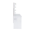 Pemberly Row Modern Glass Top 2PC Vanity Set with 4mm Mirror in White