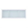 Pemberly Row Modern Glass Top 2PC Vanity Set with 4mm Mirror in White