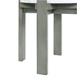 Pemberly Row Contemporary Round End Table in Gray with White Natural Marble Top