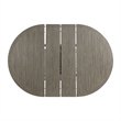 Pemberly Row Transitional Round to Oval Silhouette Dining Table in Gray