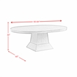 Pemberly Row Transitional Round to Oval Silhouette Dining Table in Gray