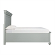 Pemberly Row Transitional Queen Platform Storage Bed in Gray