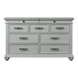 Pemberly Row Transitional 9 Spacious Drawers Dresser in Gray