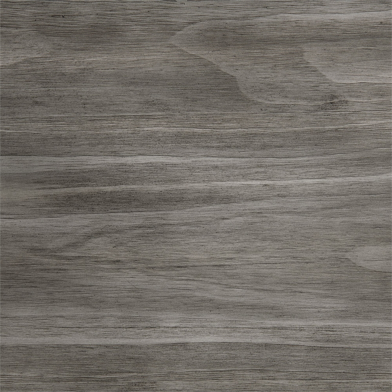 Pemberly Row Transitional 6-Drawer Wood Dresser & Mirror Set in Gray