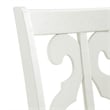 Pemberly Row Transitional Wooden Swirl Back Side Chair Set in White