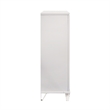 Pemberly Row Contemporary 5-Drawer Flip-Top Chest in White Finish