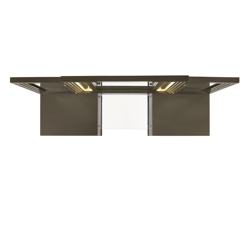 Pemberly Row Contemporary Vanity Set with USB in Copper Finish