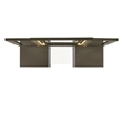 Pemberly Row Contemporary Vanity Set with USB in Copper Finish