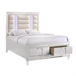 Pemberly Row Contemporary 2-Drawer Queen Storage Bed in White
