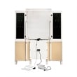 Pemberly Row Contemporary Vanity Set with USB in White Finish