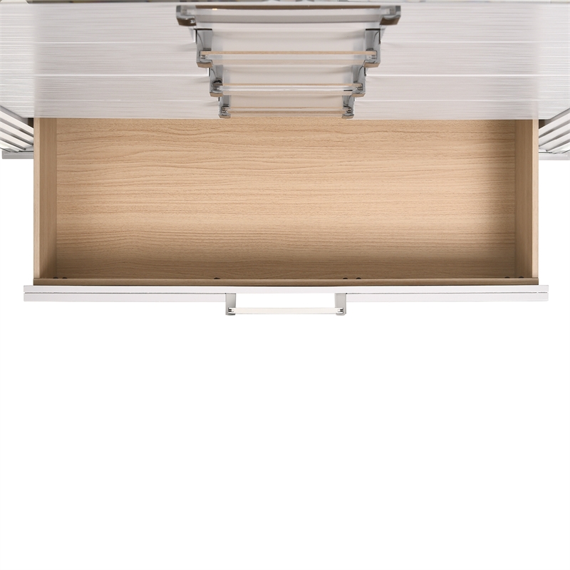 Pemberly Row Contemporary Queen Storage 3PC Bedroom Set in White