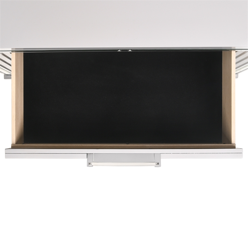 Pemberly Row Contemporary Queen Storage 4PC Bedroom Set in White