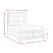 Pemberly Row Contemporary Queen Storage 4PC Bedroom Set in White