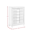 Pemberly Row Contemporary Queen Storage 5PC Bedroom Set in White