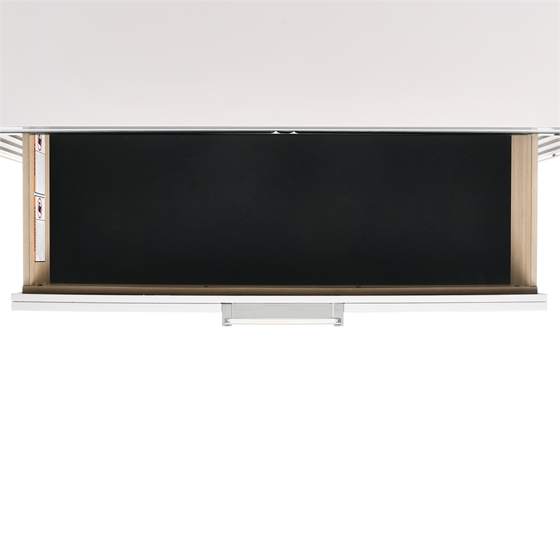 Pemberly Row Contemporary Queen Storage 6PC Bedroom Set in White