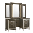 Pemberly Row Contemporary 3PC Vanity Set with LED Mirror in Copper