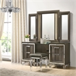 Pemberly Row Contemporary 3PC Vanity Set with LED Mirror in Copper