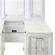 Pemberly Row Contemporary 3PC Vanity Set with LED Mirror in White
