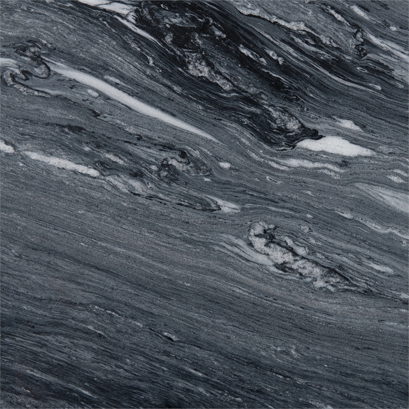 Pemberly Row Transitional Marble Counter Height Table in Gray