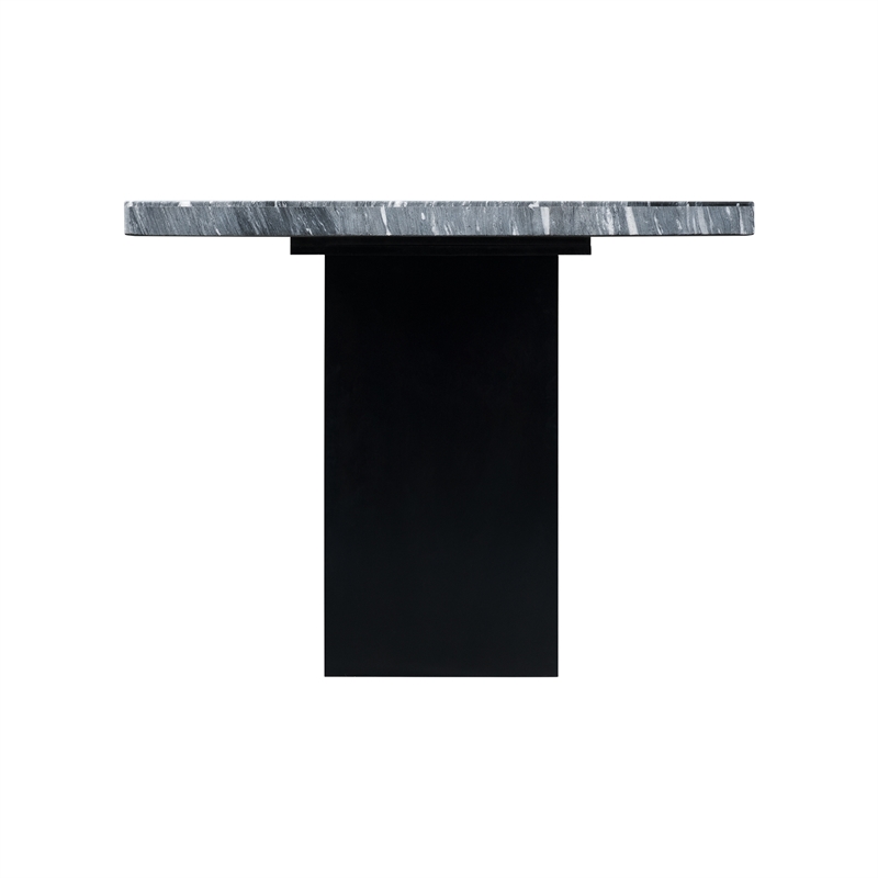 Pemberly Row Transitional Marble Counter Height Table in Gray