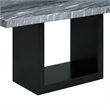Pemberly Row Transitional Marble Standard Height Table in Gray