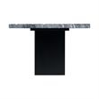 Pemberly Row Transitional Marble Standard Height Table in Gray