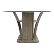 Pemberly Row Transitional Rectangular Dining Table in Gray Finish