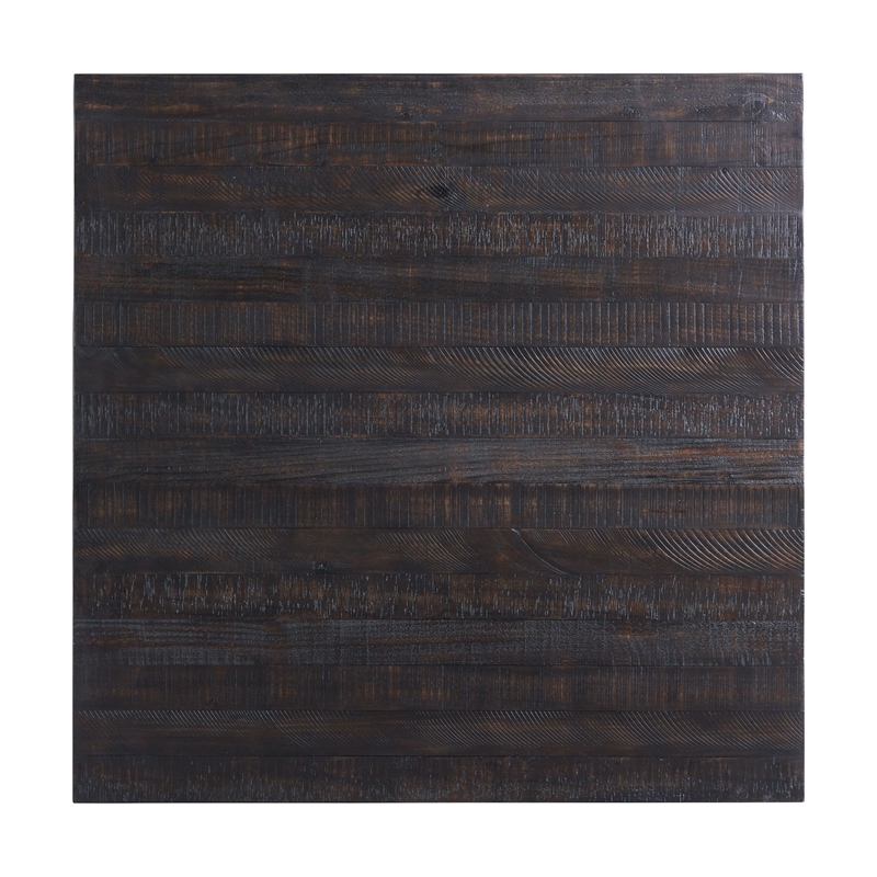 Pemberly Row Contemporary Square Coffee Table in Espresso Finish