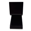 Pemberly Row Contemporary Acrylic Plastic Z-Chair in Solid Black