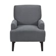 Pemberly Row Transitional May Chair in 8077 Boucle Gray & Espresso