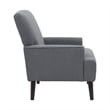 Pemberly Row Transitional May Chair in 8077 Boucle Gray & Espresso