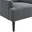 Pemberly Row Transitional May Chair in 8077 Boucle Gray & Espresso