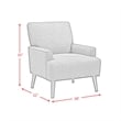 Pemberly Row Transitional May Chair in 8077 Boucle Gray & Espresso