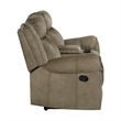 Pemberly Row Traditional Motion Loveseat with Console in T101 Brown