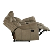 Pemberly Row Traditional Motion Loveseat with Console in T101 Brown