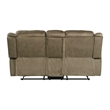 Pemberly Row Traditional Motion Loveseat with Console in T101 Brown