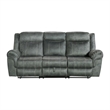 Pemberly Row Traditional Motion Sofa with Dropdown in FB367 Charcoal
