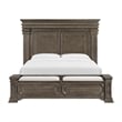 Pemberly Row Transitional Wood King Storage Bed in Gray Finish
