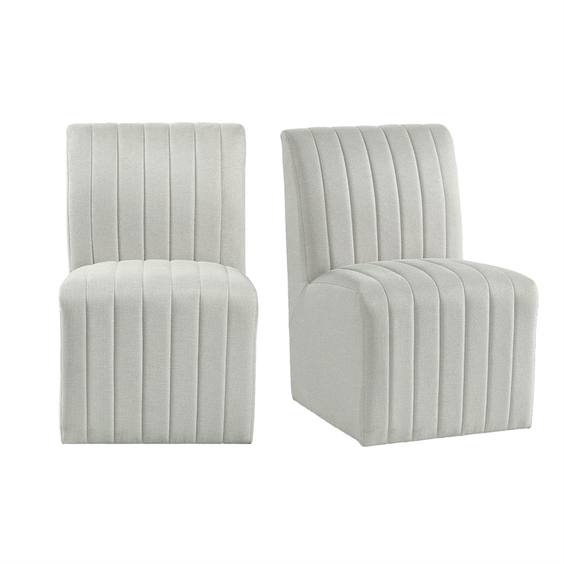 Pemberly Row Modern 7PC Standard Height Wood Dining Set in Gray