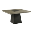 Pemberly Row Modern 7PC Standard Height Wood Dining Set in Gray