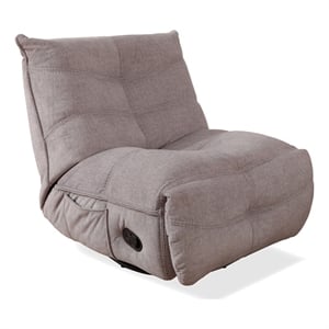 pemberly row contemporary swivel recliner in lugano dove finish
