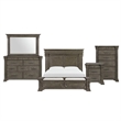 Pemberly Row Transitional King Storage 5PC Bedroom Set in Gray