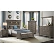 Pemberly Row Transitional Wood Queen Storage Bed in Gray Finish