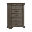 Pemberly Row Transitional Queen Storage 5PC Bedroom Set in Gray