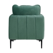 Pemberly Row Contemporary Fabric Chair in Lavish Green Velvet
