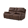 Pemberly Row Traditional 2PC Living Room Set in Heritage Brown