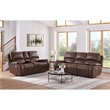 Pemberly Row Traditional 2PC Living Room Set in Heritage Brown